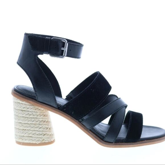 FRYE NWT WOMENS LEIAH MIXED STRAP SANDALS . - Picture 4 of 9